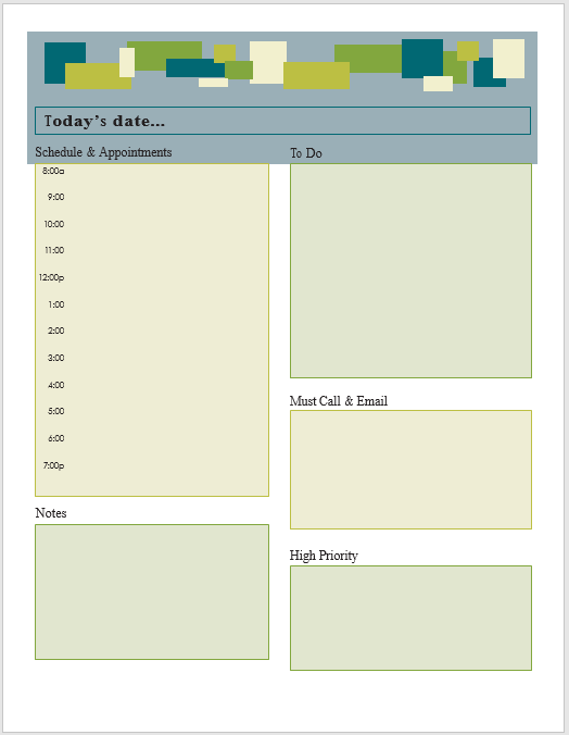daily planner template 11