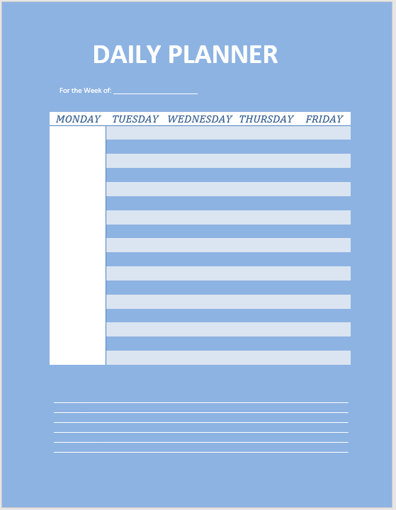 daily planner template 13