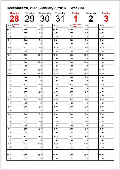 weekly schedule template 03