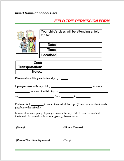 trip permission slip 05