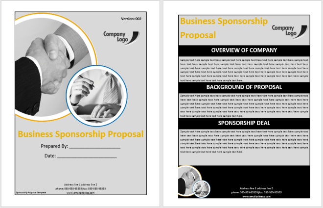 10 Free Sponsorship Proposal Templates in MS Word Templates