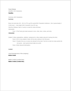 Press Release Template - 15 Free Samples (MS Word Docs)