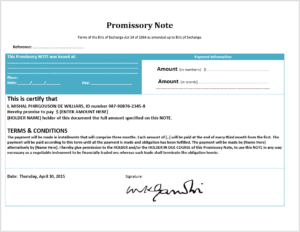 promissory note template 04