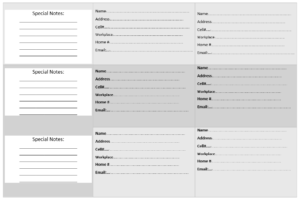 Address Book Template - MS Word 09