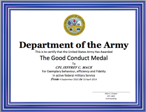 Good Conduct Certificate Template