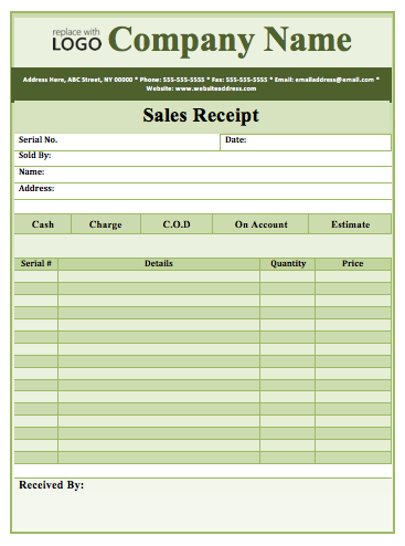7 Free Sales Receipt Templates In Ms Word Format One Click Download
