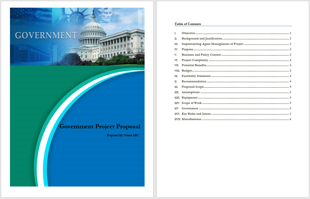 Government Project Proposal Template
