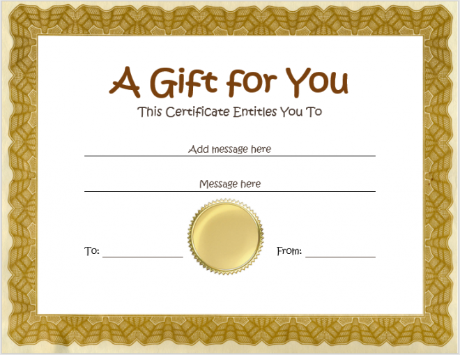 20 Free Printable Gift Certificate templates in MS Word Format