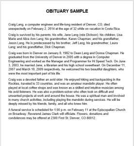 obituary notice sample 03