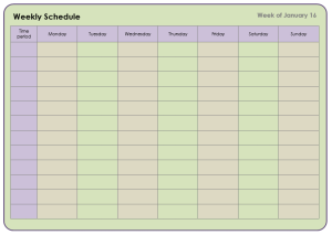 Weekly Schedule Template
