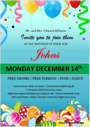 Free Birthday Flyer Templates Microsoft