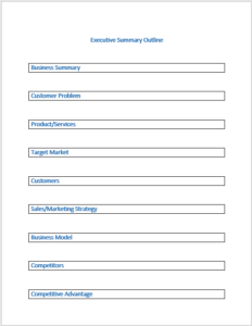 Executive Summary Template 17