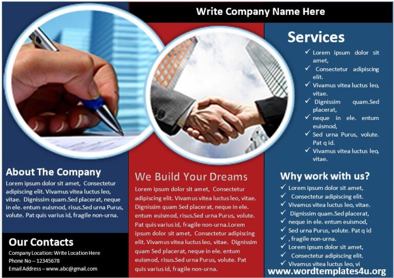 Consultancy Company Brochure Templates Word Templates