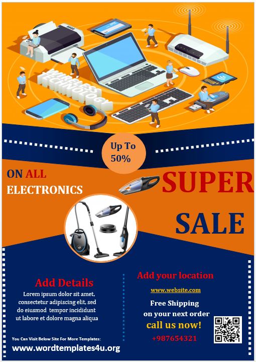 Electronics Sales Brochure Template