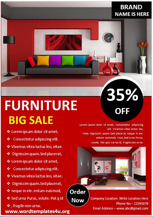 Furniture Sales Brochure Template