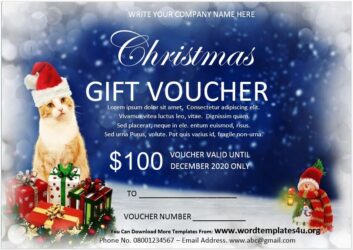 20 Free Printable Gift Certificate templates in MS Word Format
