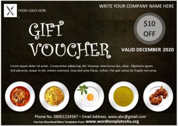 20 Free Printable Gift Certificate templates in MS Word Format