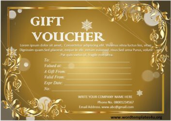 20 Free Printable Gift Certificate templates in MS Word Format