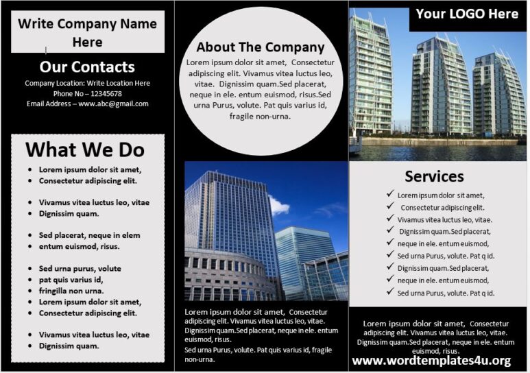 12 Free Tri Fold Brochure Templates in MS Word Format