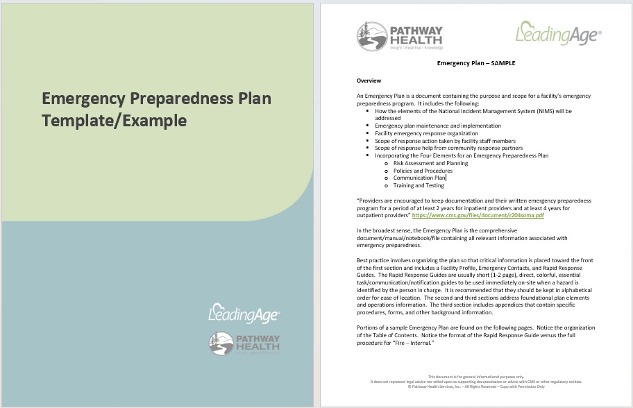 emergency preparedness template word