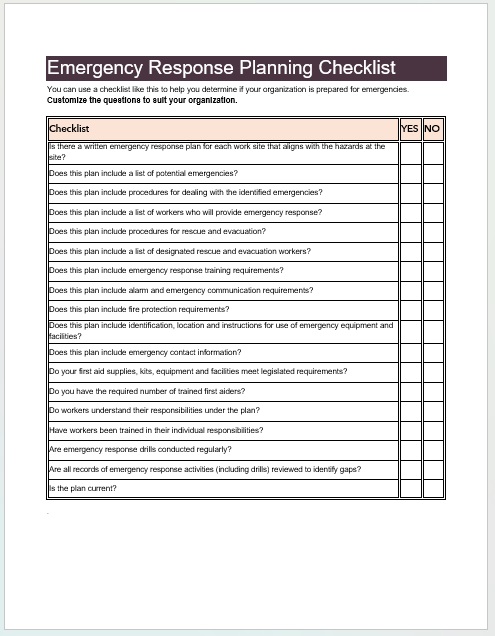 Right Response Check List.pdf emergency response planning checklist template - Word Templates