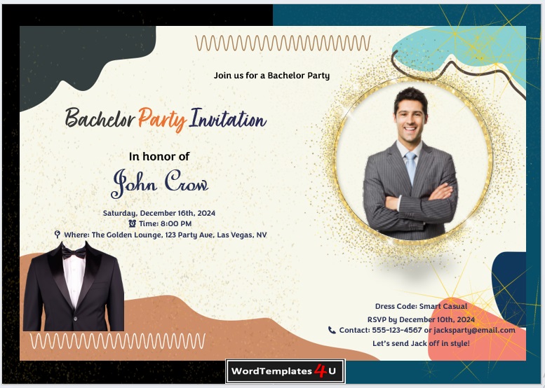 free bachelor party invitation template