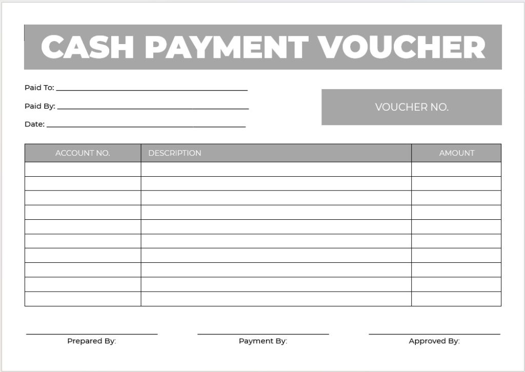 Cash Payment Voucher