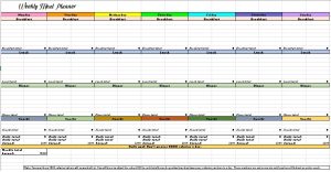 healthy weekly meal planner in Excel
