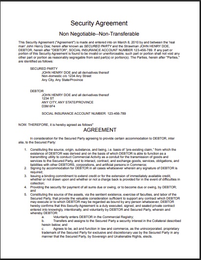 security agreement PDF download