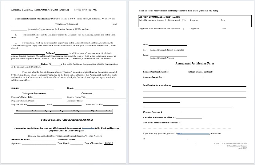 work schedule change agreement
